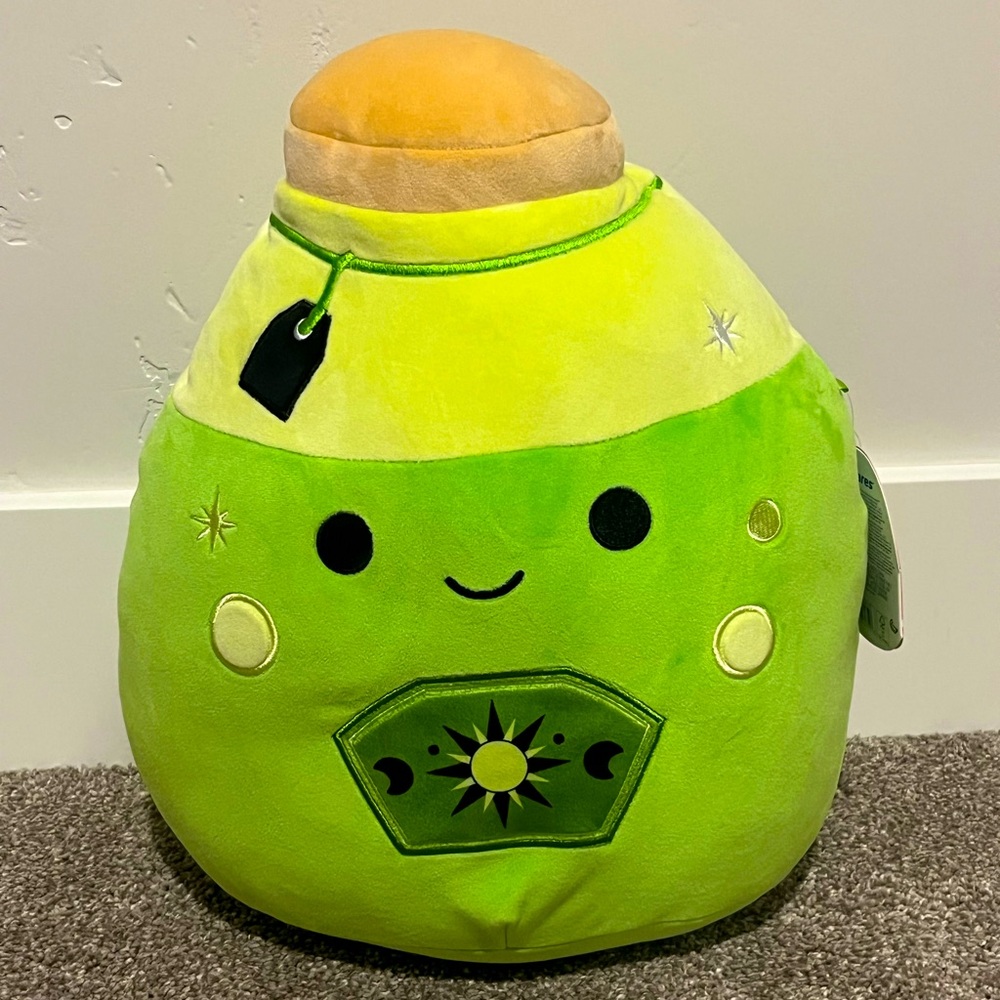 Squishmallows Livingston Green Potion Bottle FTM Halloween HTF 12” Kellytoy BNWT